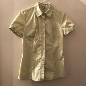 🔴Cute, Collared, Short Sleeved, Striped Button Down Shirt